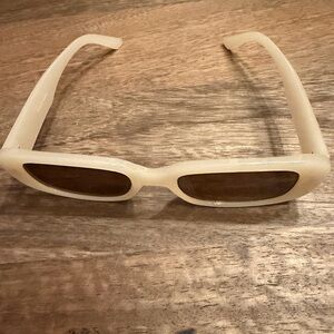 B.P. Cream Rectangular Sunglasses